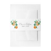 Boho Orange Blossom Wedding Einladungsbanderole (Vorderseite Beispiel)