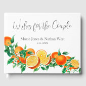 Boho Orange Blossom Wedding Gästebuch (Vorderseite)