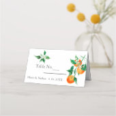 Boho Orange Blossom Wedding Platzkarte (Vorderseite)