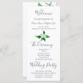Boho Orange Blossom Wedding Program (Vorne/Hinten)