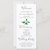 Boho Orange Blossom Wedding Program (Vorderseite)