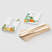 Boho Orange Blossom Wedding Program Fächer (Non-assembled)