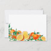 Boho Orange Blossom Wedding RSVP Karte (Rückseite)