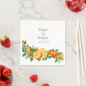 Boho Orange Blossom Wedding Serviette (Beispiel)