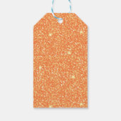 Boho orange Blume Babydusche Papiermaschine Napole Geschenkanhänger (Rückseite)