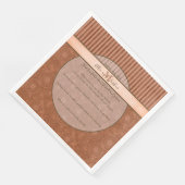 Boho Orange & Brown Geometric Stripe Serviette (Ecke)