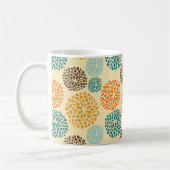 Boho Orange Brown Retro Polka Dots farbenfroh Kaffeetasse (Links)