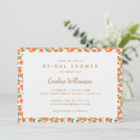 Boho Orange Citrus Frucht Niedliches Brautparty