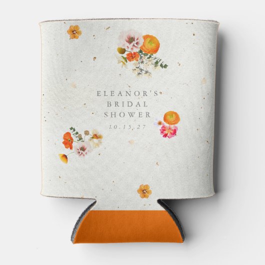 Boho Orange CottemCore Brautparty Name Dosenkühler (Vorderseite)