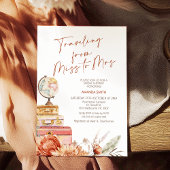 Boho Orange Fall Reise Miss Mrs. Brautparty Einladung