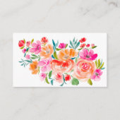 Boho orange floral wildflowers bridal registry begleitkarte (Rückseite)