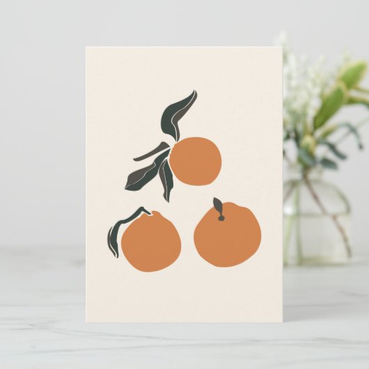 Boho Orange Frucht Tropical Summer Print (Stehend Vorderseite)