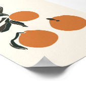 Boho Orange Frucht Tropical Summer Print Poster (Ecke)