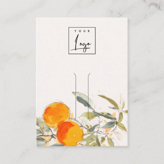 Boho Orange Fruchtfarben-Haarnadeldisplay Visitenkarte (Vorderseite)
