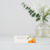 Boho Orange Fruchtfarben Ohrring Oop Display Mini Visitenkarte (Stehend Vorderseite)