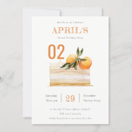 Boho Orange Fruchtkuchen jedes Alters Geburtstag E Dankeskarte