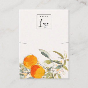 Boho Orange Fruchtwasser-Farbenketten-Logo-Display Visitenkarte