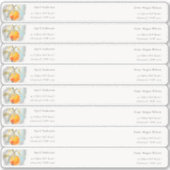 Boho Orange Guest Wrap rund um das Adressenlabel Aufkleber (Vorderseite)