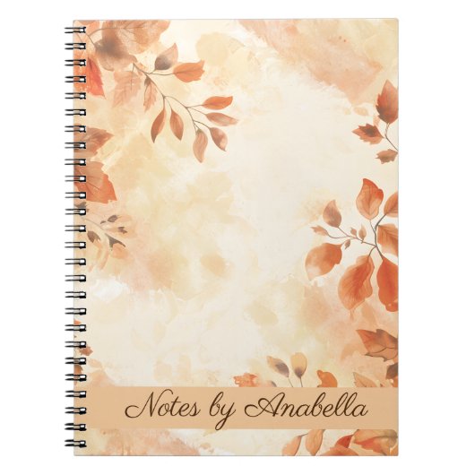Boho orange Herbstblätter Notizblock (Vorderseite)