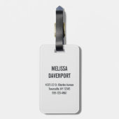 Boho Orange Kamera & Floral Bouquet Wasserfarbe Gepäckanhänger (Rückseite vertikal)