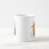 Boho Orange Kamera & Floral Bouquet Wasserfarbe Kaffeetasse (Mittel)