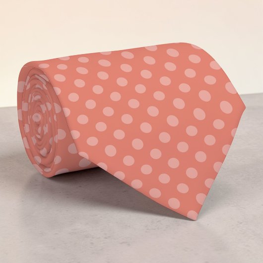 Boho Orange Mini Polka Dots Krawatte