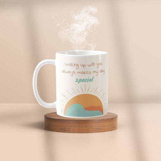 Boho Orange Mountain Sun Making My Day Special Kaffeetasse