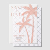 Boho Orange Palm Tree Save the Date Pergament Einladungen (Versetzt (Einladung))