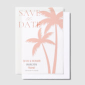 Boho Orange Palm Tree Save the Date Pergament Einladungen (Versetzt)