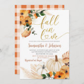 Boho Orange Pumpkin Engagement Party Einladung (Vorne/Hinten)