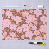 Boho Orange Rust Jeden Anlaß Floral Seidenpapier (Handwerk)