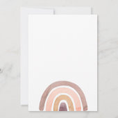 Boho Orange Terracotta Rainbow Girl's Birthday Einladung (Rückseite)