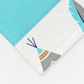 Boho orange und blau südwestlich fleecedecke (Ecke)