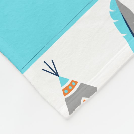 Boho orange und blau südwestlich fleecedecke (Ecke)