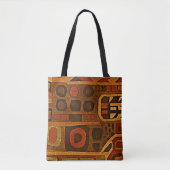 Boho Orange und Braun Tasche (Vorderseite)