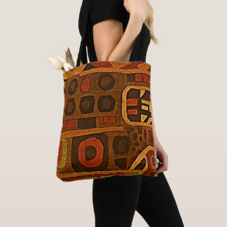 Boho Orange und Braun Tasche