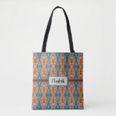Boho Orange und Türkis Tribal Inspirierte Tasche B (Vorderseite)