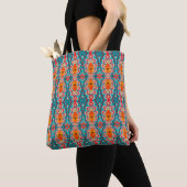 Boho Orange und türkisfarbene Stämme Inspiriert Tasche (Von Nahem)