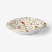 Boho Orange Wildblume Baby in Bloom Baby Dusche Pappteller (Gewinkelt)