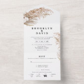 Boho Orchard Pampas Grass All in one Einladung (Innen Boden)