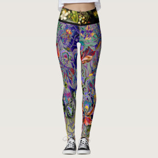 Boho Orchideen-Blume Leggings