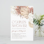 Boho Orchids and Palm Couples Einladung (Stehend Vorderseite)