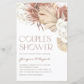 Boho Orchids and Palm Couples Einladung (Vorderseite)