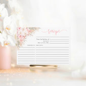 Boho Orchids Pampas Floral Brautparty RECIPE Begleitkarte