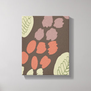 Boho Organische Botanische Florale Giraffe Doodles Leinwanddruck