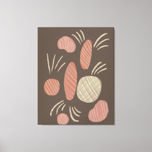 Boho-Organische-Felsbrocken-Collage Leinwanddruck