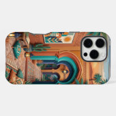 Boho Oriental iPhone 16 Pro Max Hülle | Teal Terra (Rückseite (Horizontal))