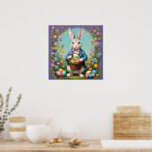 Boho Osterhase, Vintag Osterhase, Ostern Poster (Küche)