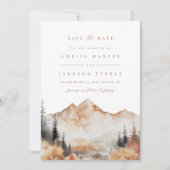 Boho Outdoor Wedding rettet das Datum Einladung (Vorderseite)