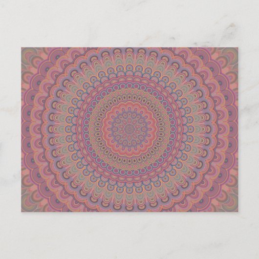Boho oval mandala postkarte (Vorderseite)